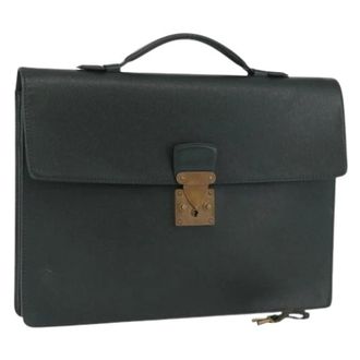 Louis Vuitton Pre-owned Business Bag - Dames - Pre-owned - Groen - Maat: ONE Size Leer