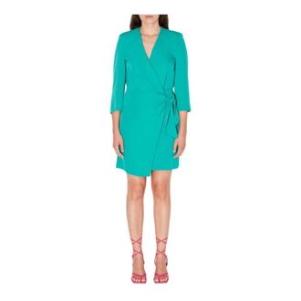 Kaos Kleedjes - Dames - Korte kleedjes - Groen - M - Polyester - Kleedjes