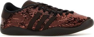 adidas Unisex Sequin-Embellished Sneaker Brown Fabric