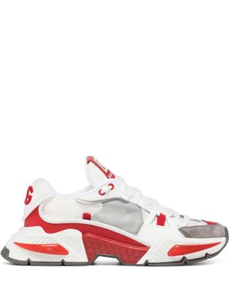 Dolce & Gabbana Airmaster panelled low-top sneakers - men - Calf Leather/Calf Leather/Rubber/Fabric/Fabric/Calf Suede - 42.5 - White