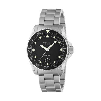 Gucci Accessoires, Heren, Grijs, ONE Size, Duikhorloge