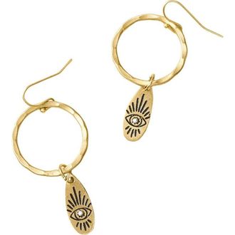 Matr Boomie Ruchi Evil Eye Charm Hoop Earrings in Gold at Nordstrom