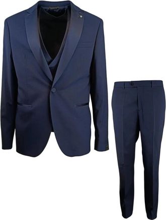 Manuel Ritz Arw 3149 Single-Breasted Suit - Heren - Business pakken - Blauw - XL - Kostuums