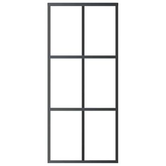 Berkfield Home Sliding Door ESG Glass & Aluminium 90x205 cm Black