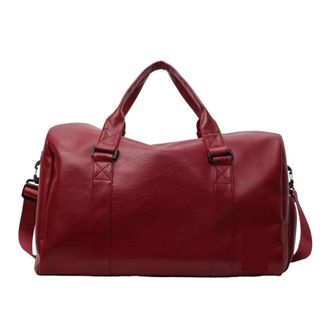 Generic Compatible For Travel Duffel Bag Waterproof Luggage Handbag with Shoes Pocket Weekender Overnight Daypack Dry Wet(Red)