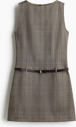 H&M Minikleid mit Gürtel - Brown