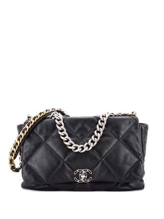 Chanel 19 Flap Bag Quilted Leather Maxi crossbody bag - Nero