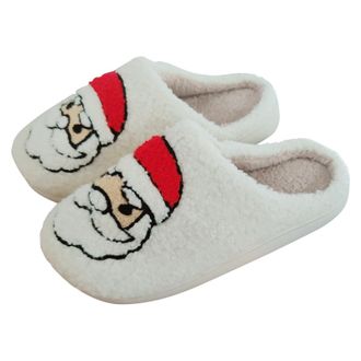 Generic Christmas Slippers for Women Men Lightweight Memory Foam Fluffy Slippers Warm Cozy Plush Fuzzy Cushion Shoes Slip-on for Indoor and Outdoor