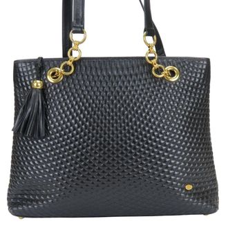 Bally Black Quilting Leather Tote Bag (Pre-Owned)