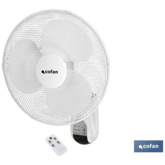 cofan Cofan - Ventilador De Pared, Temporizador, Mando A Distancia, 50 W
