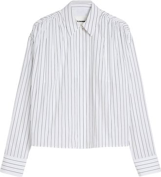Jil Sander Vertical Striped Cotton Shirt