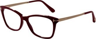 Tom Ford Womens 54mm Shiny Bordeaux Opticals