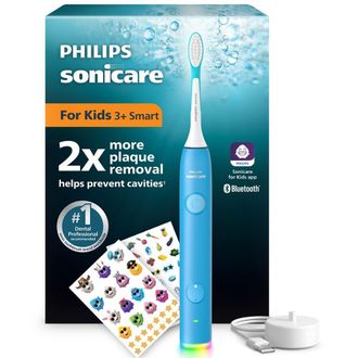 Philips Cepillo De Dientes S&oacute;nico Philips Sonicare For Kids Smart Hx6600/12 Azul Recargable Bluetooth 3+ 2 Modos 2 Cabezales