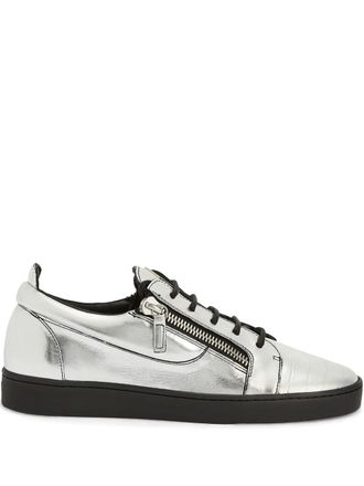Giuseppe Zanotti Frankie double-zip low-to sneakers - Silver
