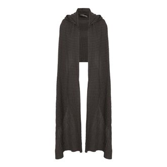 Cortana Nuna- dark jacquard checkered scarf - female - Cortana - Scarves - Brown - ONE SIZE - Accessories