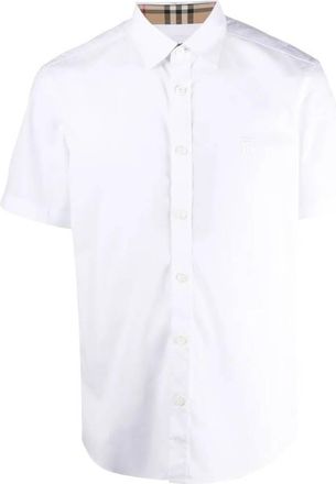 Burberry Monogram Motif Stretch Cotton Shirt, Size XX-Small