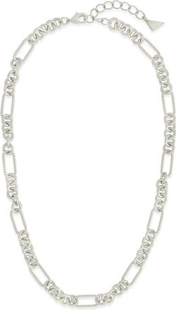 Sterling Forever Fianna Mixed Chain Link Necklace