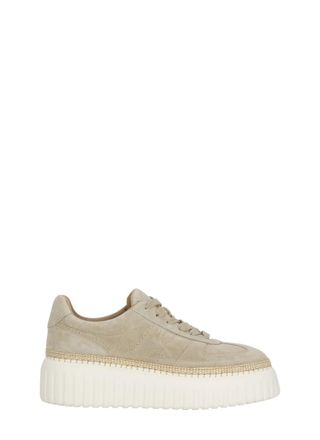 Hogan Beige H-Stripes Tone On Tone Sneakers
