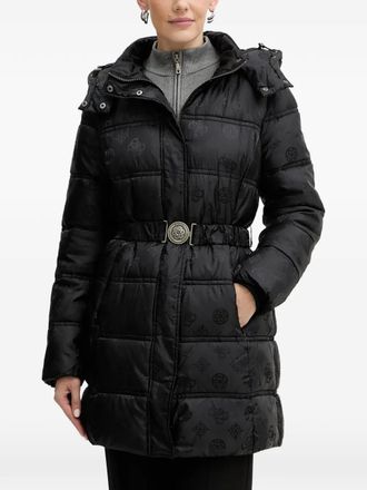 Guess Co hooded buckle puffer cost - Black