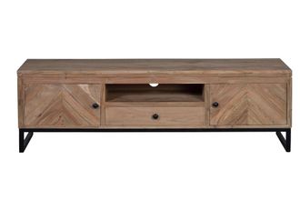 Giner&Colomer Mueble de tv en madera acacia y patas de metal natural