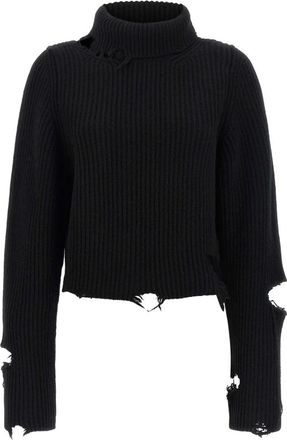 Haikure Truien & Vesten, Dames, Zwart, L, Wol, The Lover Turtleneck Sweater