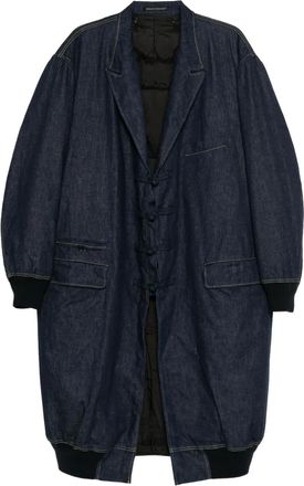 Yohji Yamamoto Cappotto denim - Blu