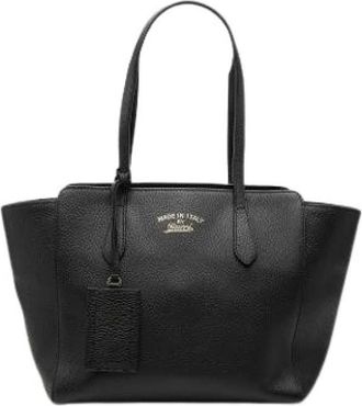 Gucci Pre-owned Swing Tote - Dames - Vintage Shopper - Zwart - ONE Size - Leer - Vintage