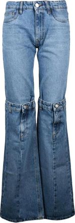 Coperni Jeans, Dames, Blauw, S, Katoen, Flared Jeans