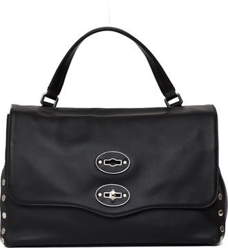 Zanellato Nappa Plong&eacute; Turn-Lock Structured Leather Shoulder Bag