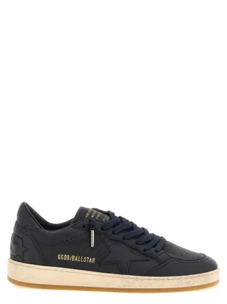 Golden Goose Navy Blue Solid Ball Star Sneakers