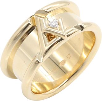 Louis Vuitton Gold Clear Yellow Gold (18K) Band Ring (Pre-Owned)