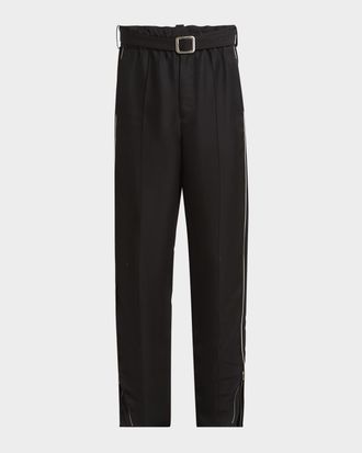 Jil Sander Men & apos;s Relaxed-Fit Trousers with Piping
