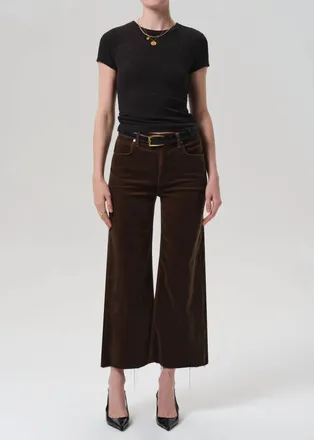 Citizens Of Humanity Lyra Wide Leg Crop Corduroy Pants In Costes