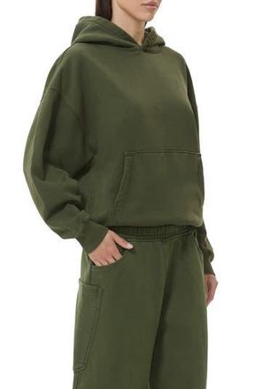 AFRM Blake Cotton Hoodie in Dark Forest at Nordstrom Rack, Size X-Small