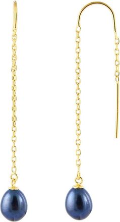 Splendid Pearls Gold Over Silver 7-8Mm Pearl Earrings