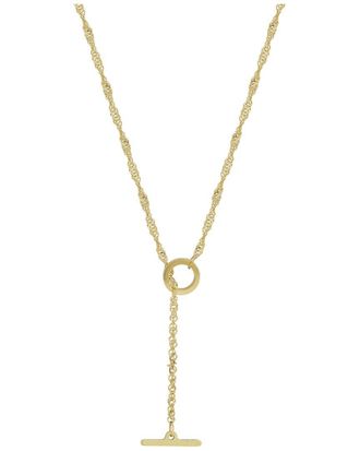 Ember Fine Jewelry 14K Toggle With Singapore Chain Necklace