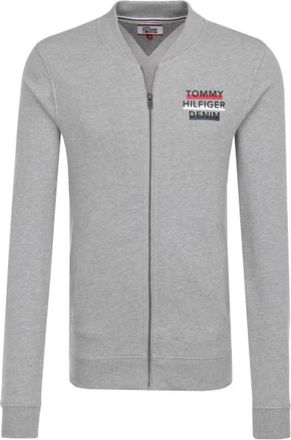 Tommy Hilfiger Zip Sweater - Heren - Vesten met rits - Grijs - XS - Katoen - Hoodies & sweatvesten