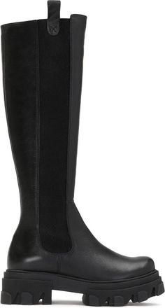Kazar Zwarte hoge laarzen voor dames - Dames - Hoge Laarzen - Zwart - 40 EU - Leer - Schoenen
