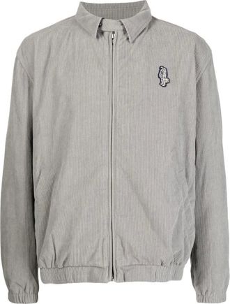 Billionaire Boys Club Light Jackets, male, Gray, S, Logo Print Zip-Up Jacket