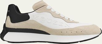 Alexander McQueen Mens Sprint Runner Mixed Media Sneakers
