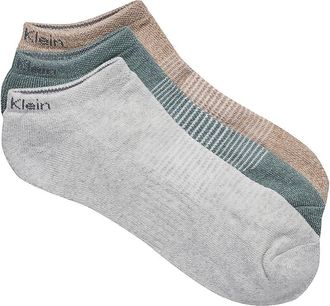 Calvin Klein Mens Cushion 3-Pack No Show Socks - Black