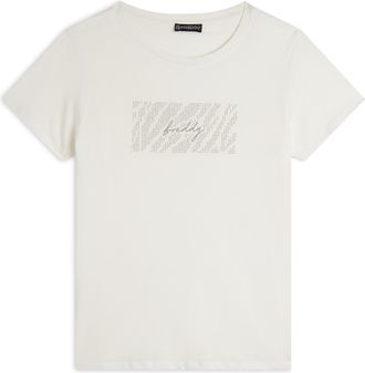 Freddy T-shirt in cotone Supima con logo e borchiette