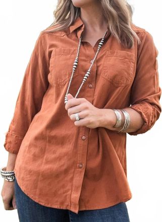 Ariat Dobby Real Billie Jean Shirt In Glazed Ginger