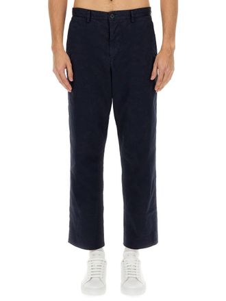 Paul Smith Relaxed Fit Cotton Pants with Subtle Texture