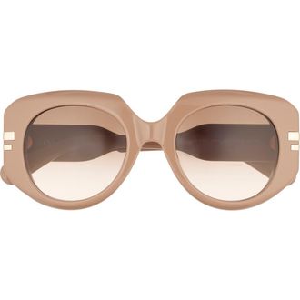 Chlo&eacute; 52mm Square Sunglasses in Nude Nude Brown at Nordstrom Rack