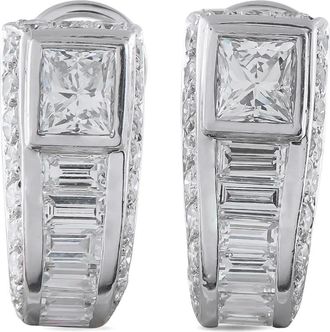 Adler Europe diamond geometric clip-on earrings - Silver