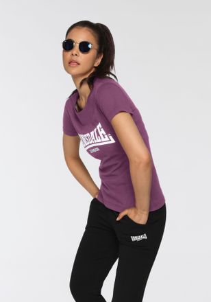 Lonsdale T-Shirt LONSDALE CARTMEL, Damen, Gr. XXL, schwarz-weiss (schwarz, wei&szlig;), Single Jersey, Obermaterial: 100% Baumwolle, normal, Rundhals, Shirts T-Shirt