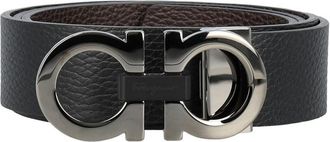 Ferragamo Black Logo Cut To Size Belt