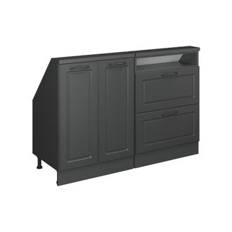 Vicco Armario De Cocina Para Techo Inclinado R-line, Antracita Casa De Campo/antracita, 120 Cm Lote De 2, Vicco