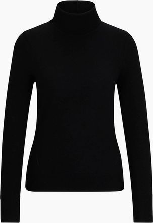 HUGO BOSS Womens Turtle Neck High Collar Long Sleeve Sweater - Black - Size: 10